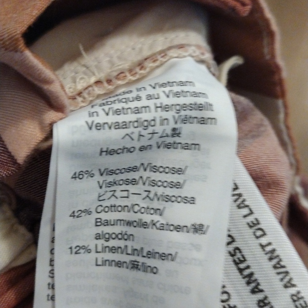 MADEWELL PAPER BAG High Rise RAINBOW STRIPE Brown Tan CREME 6 - Picture 8 of 9